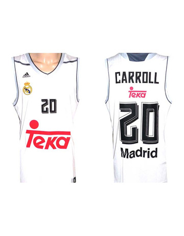 Camiseta Carroll #20# Real Madrid Basket 2015-2016 (blanco/gris)