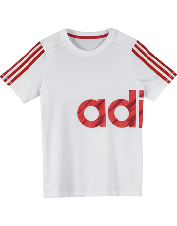 Adidas Camiseta Niño Recharged (blanco/rojo)