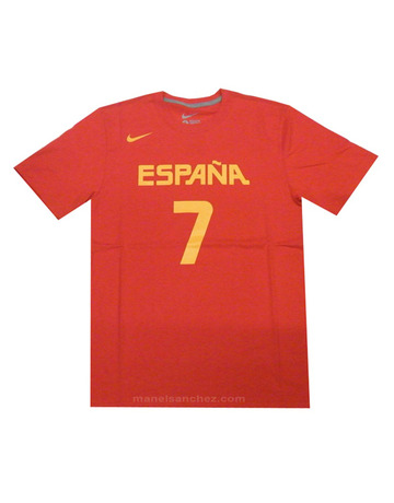 Camiseta Cubre Navarro #7# España (601/rojo/amarillo)