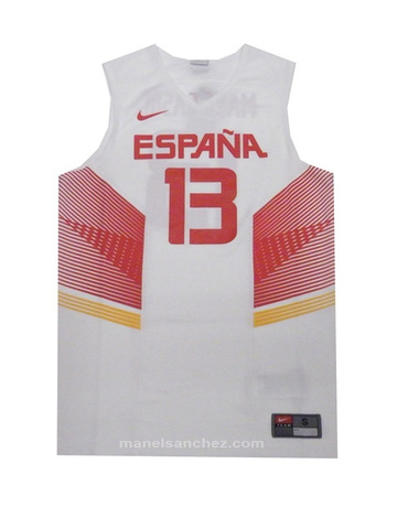 Camiseta Réplica Marc Gasol #13# España 2014 (102/blanco/rojo)