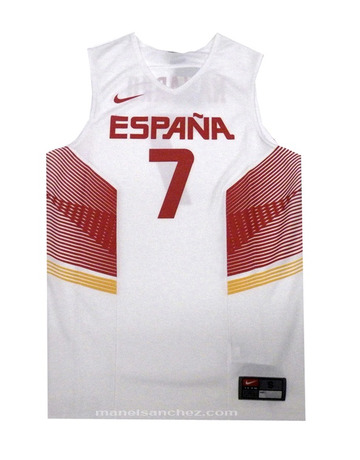 Camiseta Réplica Navarro #7# España 2014 (101/blanco/rojo)