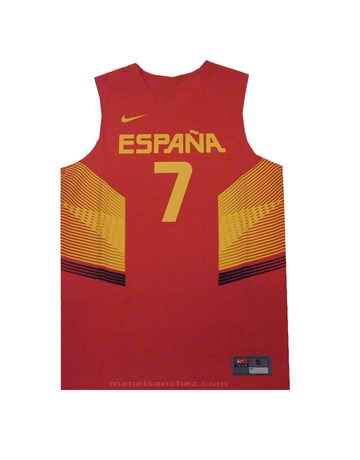 Camiseta Réplica Navarro #7# España 2014 (601/rojo/amarillo)