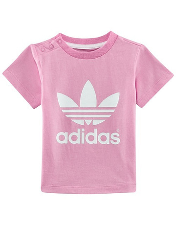 Adidas Camiseta Trefoil Infantil (rosa/blanco)