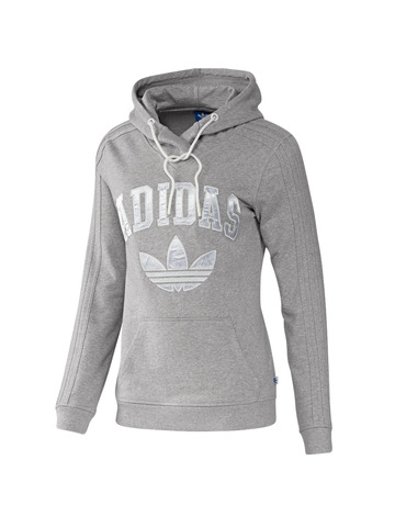 Adidas Original Sudadera Slim H Mujer (gris/blanco)