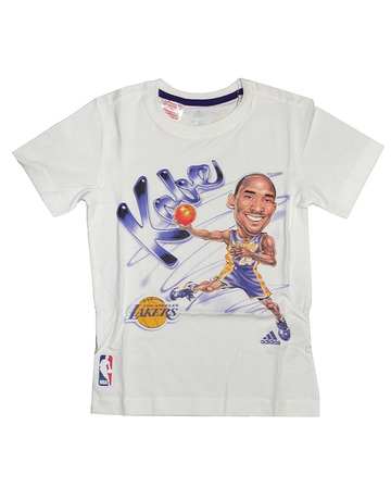 Adidas NBA Camiseta Niño GFX Air Brush Kobe (Blanco)
