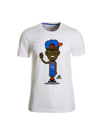 Adidas NBA Camiseta GFX Caricature Durant (Blanco)