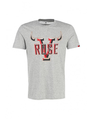 Adidas Camiseta D-Rose Horns (gris/negro/rojo)