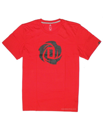 Adidas Camiseta D-Rose Logo (rojo/negro)