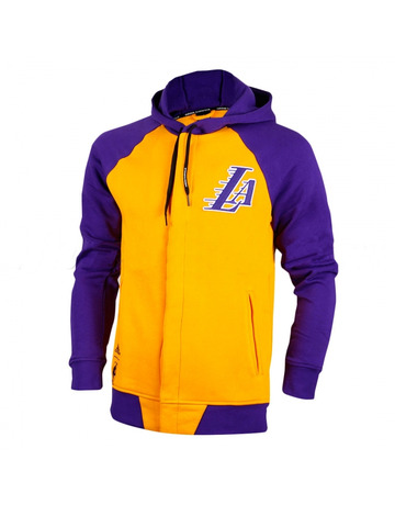 Adidas Sudadera FZ Washed L.A Lakers (Amarillo/purpura)