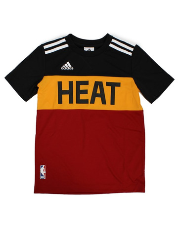 Adidas Camiseta Niño NBA Heat Winter Hoops (negro/amarillo/granate)