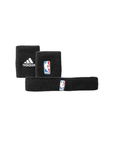Adidas NBA Set Muñequeras y Cinta (negro)
