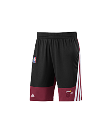 Adidas Short NBA Miami Heat (negro/granate/blanco)