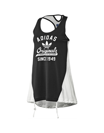 Adidas Camiseta Tirantes Mujer College Logo (negro/blanco)