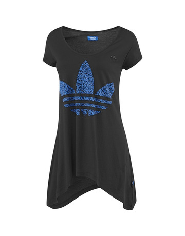 Adidas Camiseta Graphic Leopard Trefoil (negro/azul)