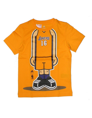 Adidas Camiseta Niño GFX Graphic Lakers "Gasol Nº 16" (amarillo)