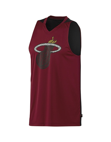 Adidas Camiseta NBA Entreno Heat Summer Run  (granate/negro)