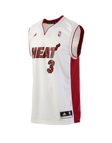 Adidas Camiseta Réplica Wade Miami Heat (blanco/rojo/negro)