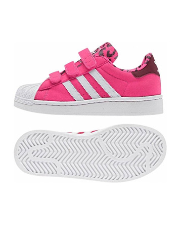Adidas Superstar 2 CF Infatil (19-27/rosa leopard/blanco)