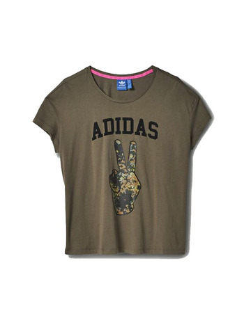 Adidas Originals Camiseta "Peace" (caqui/rosa)