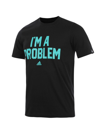 Adidas Camiseta Im A Problem (negro/turquesa)