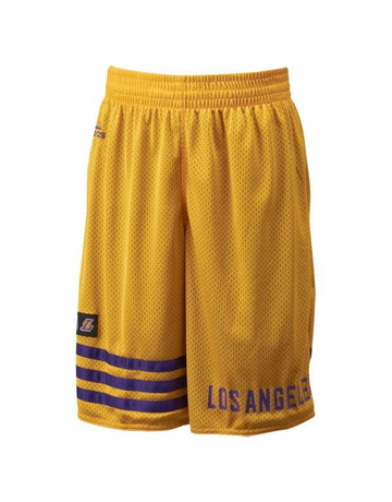 Adidas Short NBA L.A. Lakers Summer Run Reversible (amarillo/purpura)