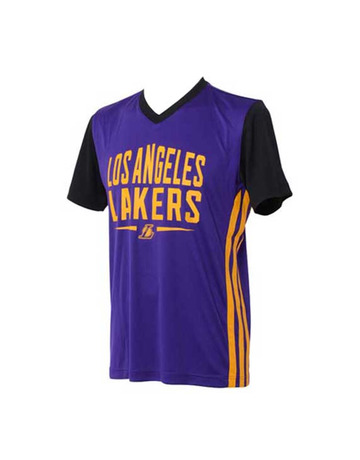 Adidas Camiseta NBA Los Angeles Lakers Summer Run (purpura/negro/amarillo)