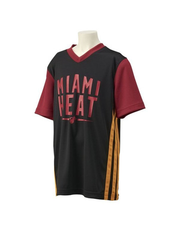 Adidas Camiseta Niño NBA Miami Heat Summer Run (negro/granate/amarillo)