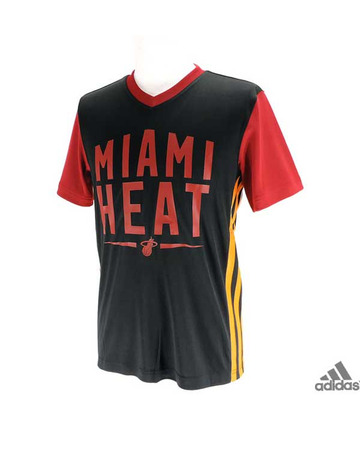 Adidas Camiseta NBA Miami Heat Summer Run (negro/granate/amarillo)