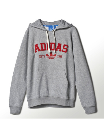 Adidas Originals Sudadera Slim Fleece (gris/rojo)