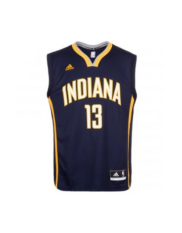 Adidas Camiseta Réplica Paul George Pacers (navy/amarilla)