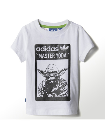 Adidas Originals Camiseta Infantil Star Wars Master Yoda (blanco/negro)