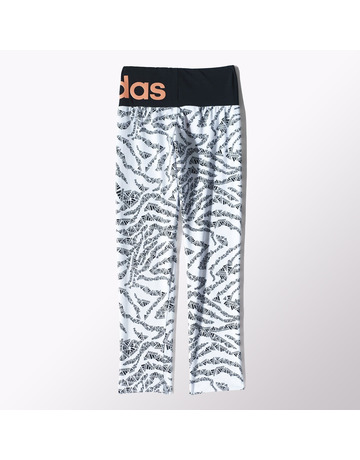 Adidas Mallas Niña Wardrobe Cotton Tight (blanco/negro)
