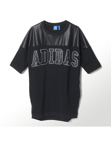 Adidas Originals Camiseta Vestido Mujer New York Faux Leather (negro)