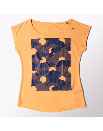 Adidas Camiseta Mujer Work Out Graphic Climalite (naraja atomico)