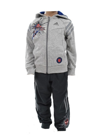 Adidas Chándal Capucha Marvel Spider-Man FZ (gris/grisoscuro)