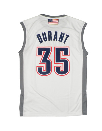 Adidas Camiseta NBA Fanatic Mundial Durant Nº 35 (blanco/gris)