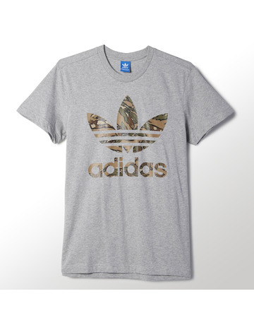 Adidas Originals Camiseta Trefoil Camo (gris)