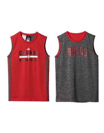 Adidas NBA Camiseta Niño Chicago Bulls Winter Hoops Rev (rojo/gris)