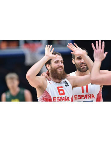 Camiseta Réplica Sergio Rodríguez #6# España 2015 (100/blanco/rojo)