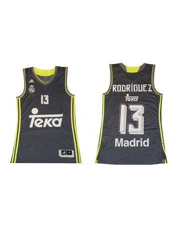 Camiseta Sergio Rodríguez #13# Real Madrid Basket 2015-2016 (gris/volt)