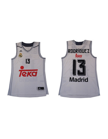 Camiseta Sergio Rodríguez #13# Real Madrid Basket 2015-2016 (blanco/gris)