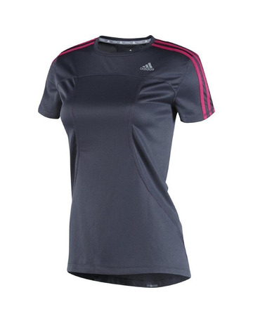 Adidas Camiseta Response 3-Stripes Tee (morado/rosa)