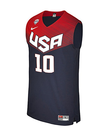 Camiseta Réplica Kyrie Irving #10# USA 2014 (452/navy/rojo/bl)