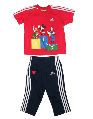 Adidas Conjunto Bebé Disney Domigo Olimpic  (rojo/marino)