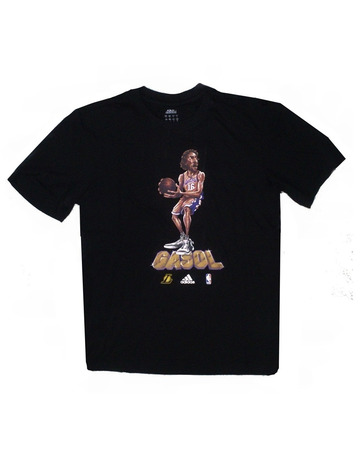 Adidas Camiseta NBA GFX Caricature Gasol (negro)