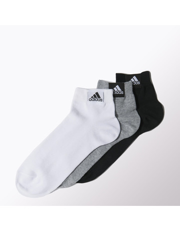 Adidas Calcetines Ankle Plain Training 3PP (blanco/gris/negro)