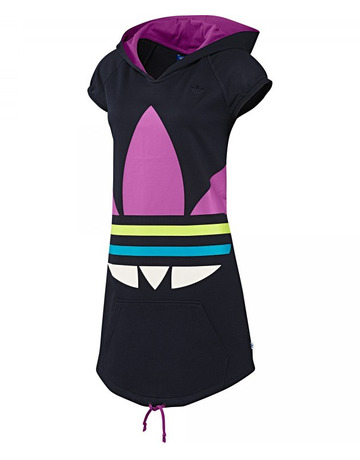 Adidas Trefoil Hooded Dress (Azul Tinta)