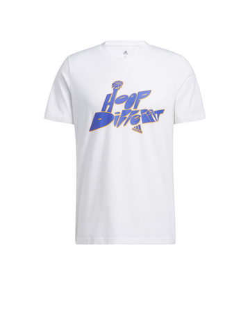 Adidas Basketaball Hoop Born Different Graphic Tee "white"