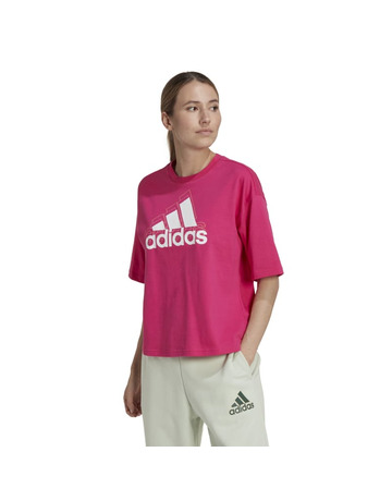 Adidas Essentials Multi-Colored Logo Loose Fit Cropped