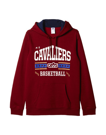 Adidas NBA Washed Pullover Hoody Cleveland Cavaliers (Granate/Blanco)